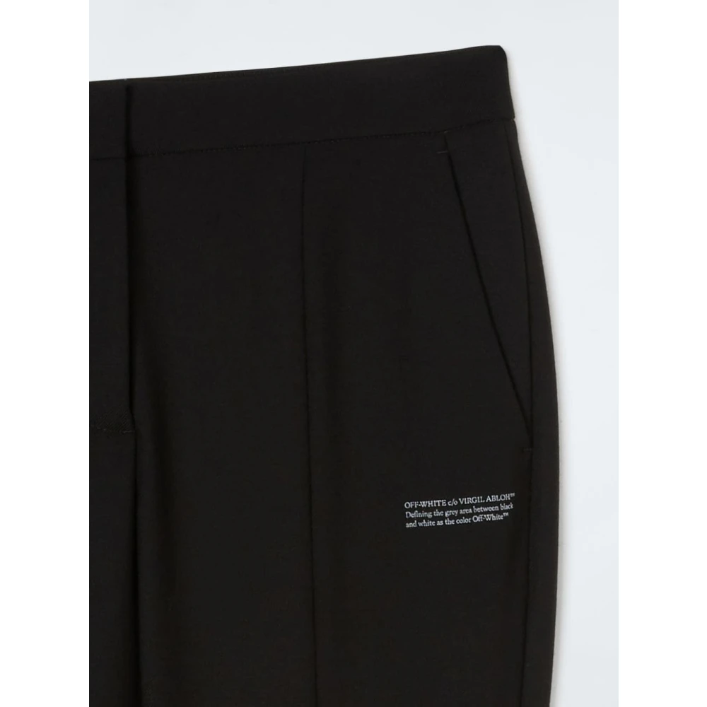 Off White Zwarte hoge taille broek Black Dames