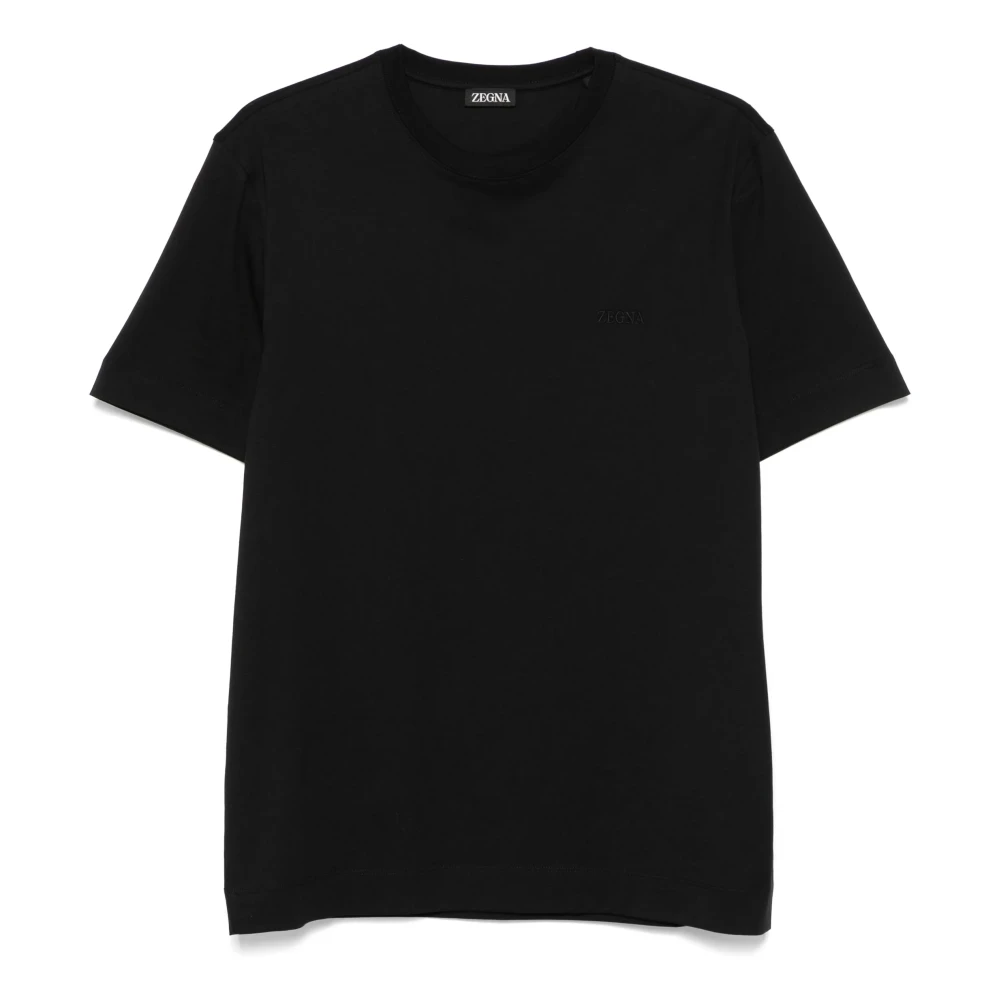 Zegna - Tops > T-Shirts - Black - Zegna - Modalova