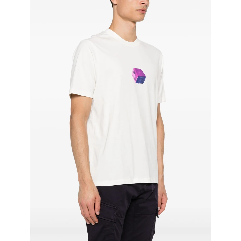C.P. Company 30 1 Jersey Logo Graphics T-Shirt White Heren