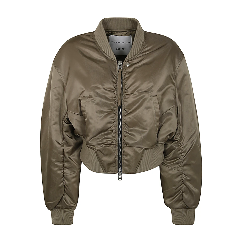 Agolde Sage Bomber Jacket Brown Dames