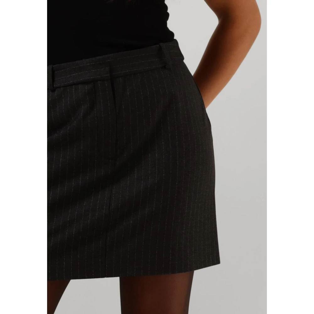 Aaiko Pinstripe Mini Rok Black Dames