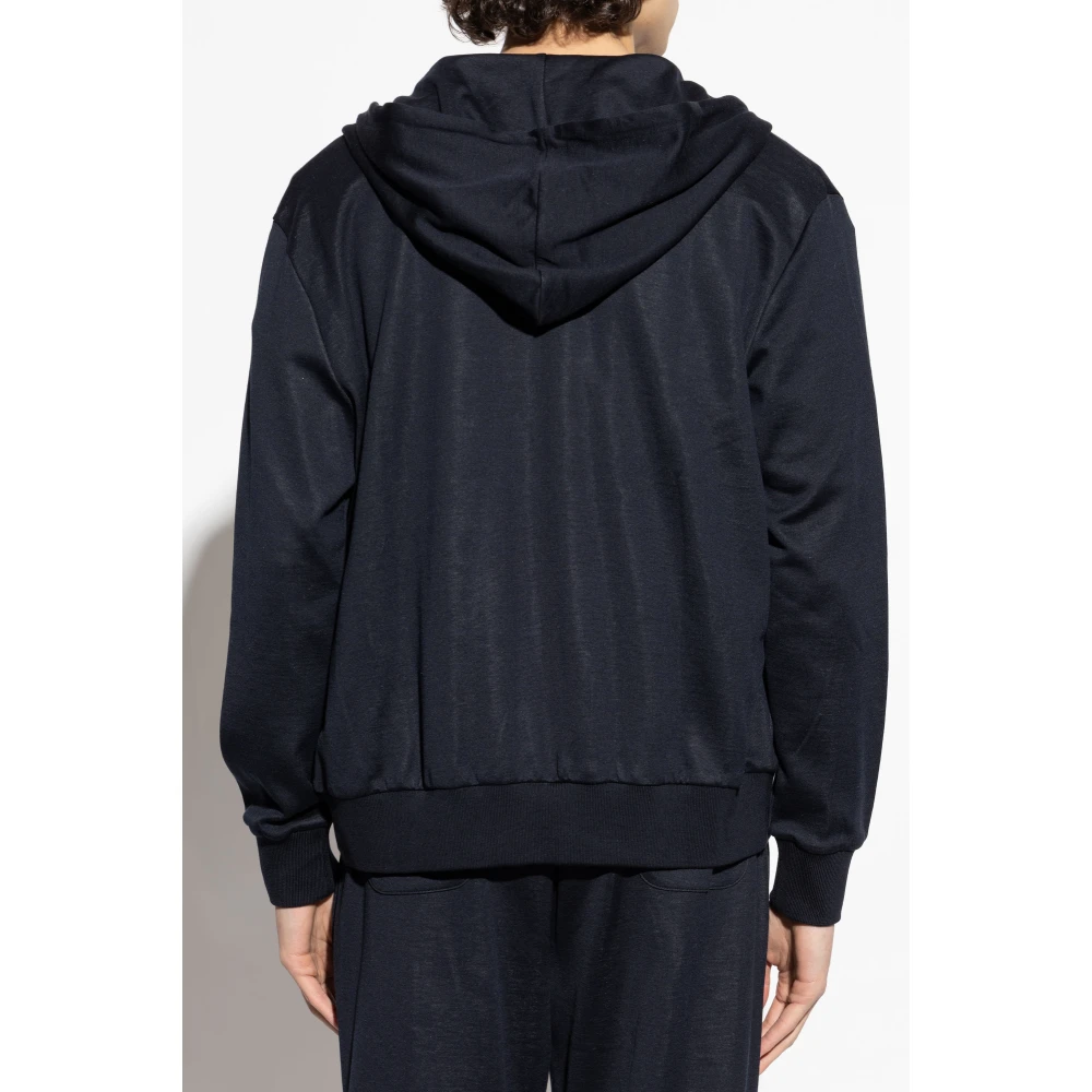 Eleventy Hoodie Blue Heren