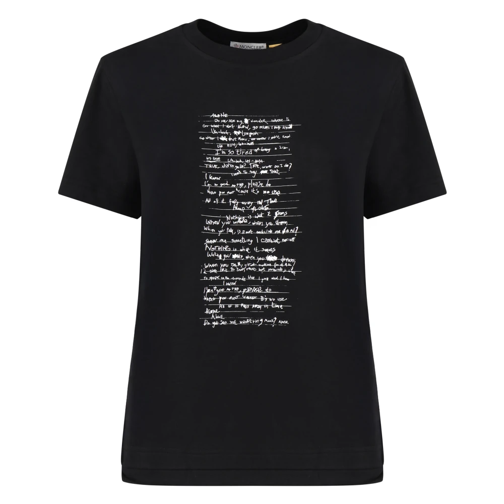 Moncler - Tops > T-Shirts - Black - Moncler - Modalova