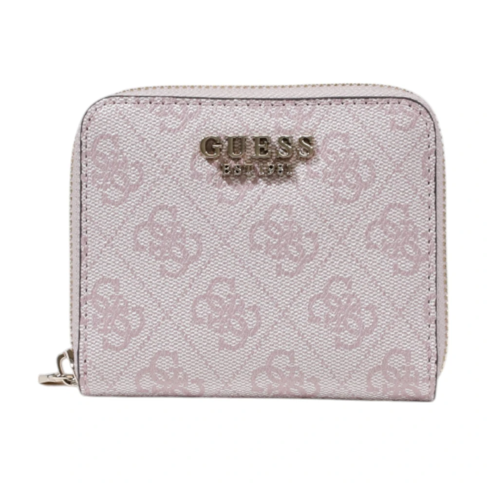 Guess Chique Bedrukte Ritsportemonnee Pink Dames