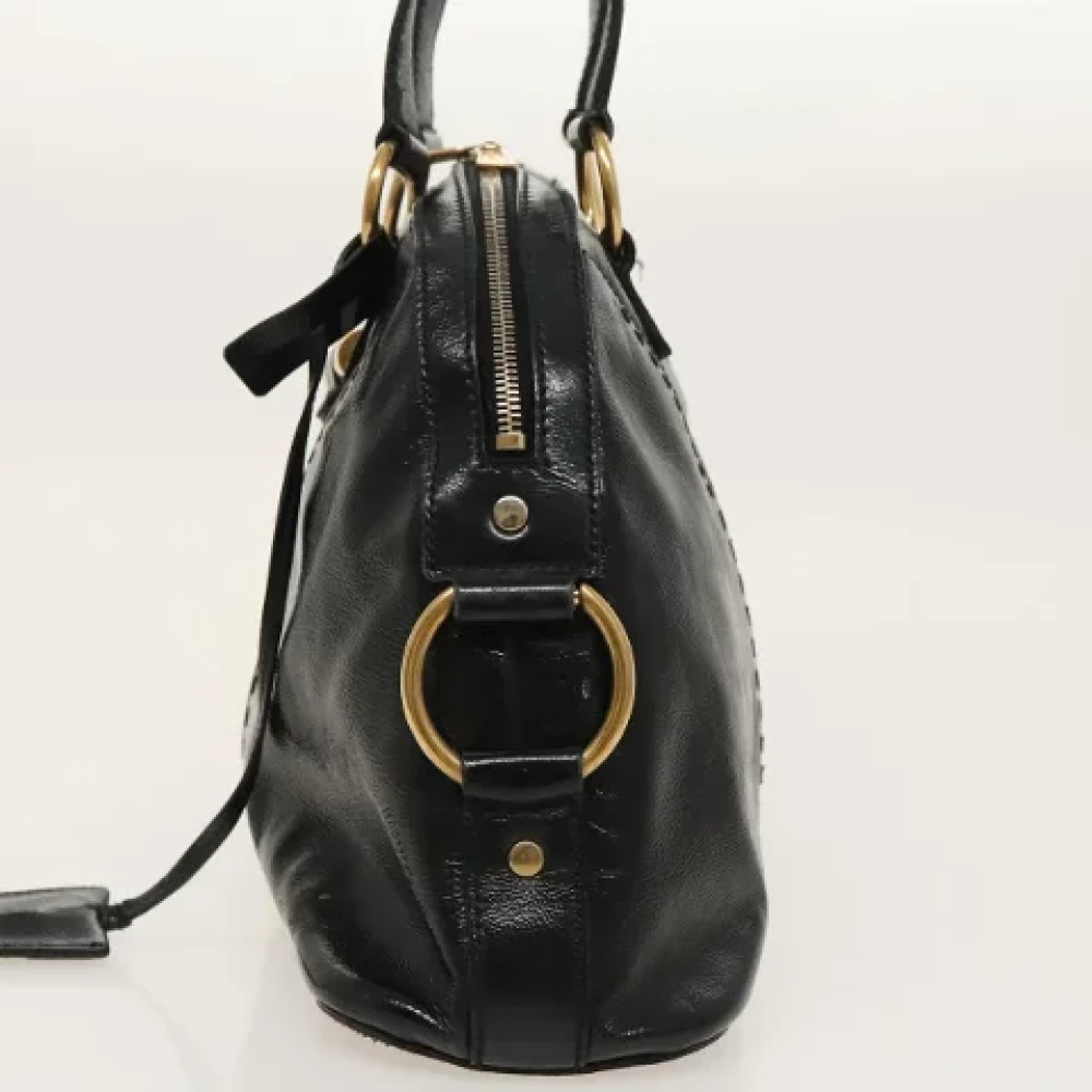 Saint Laurent Vintage Pre-owned Leather handbags Black Dames