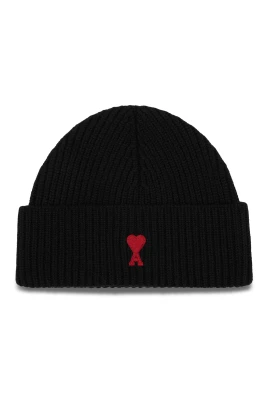 Svart Beanie Mössa Röd ADC