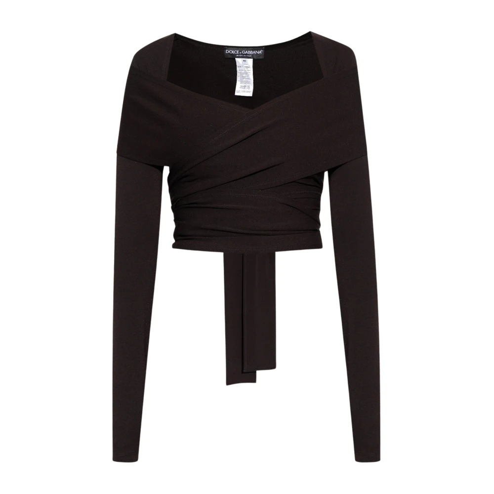 Dolce & Gabbana Donna Nero - Kim Stretchy Top - Blouses & Shirts - M