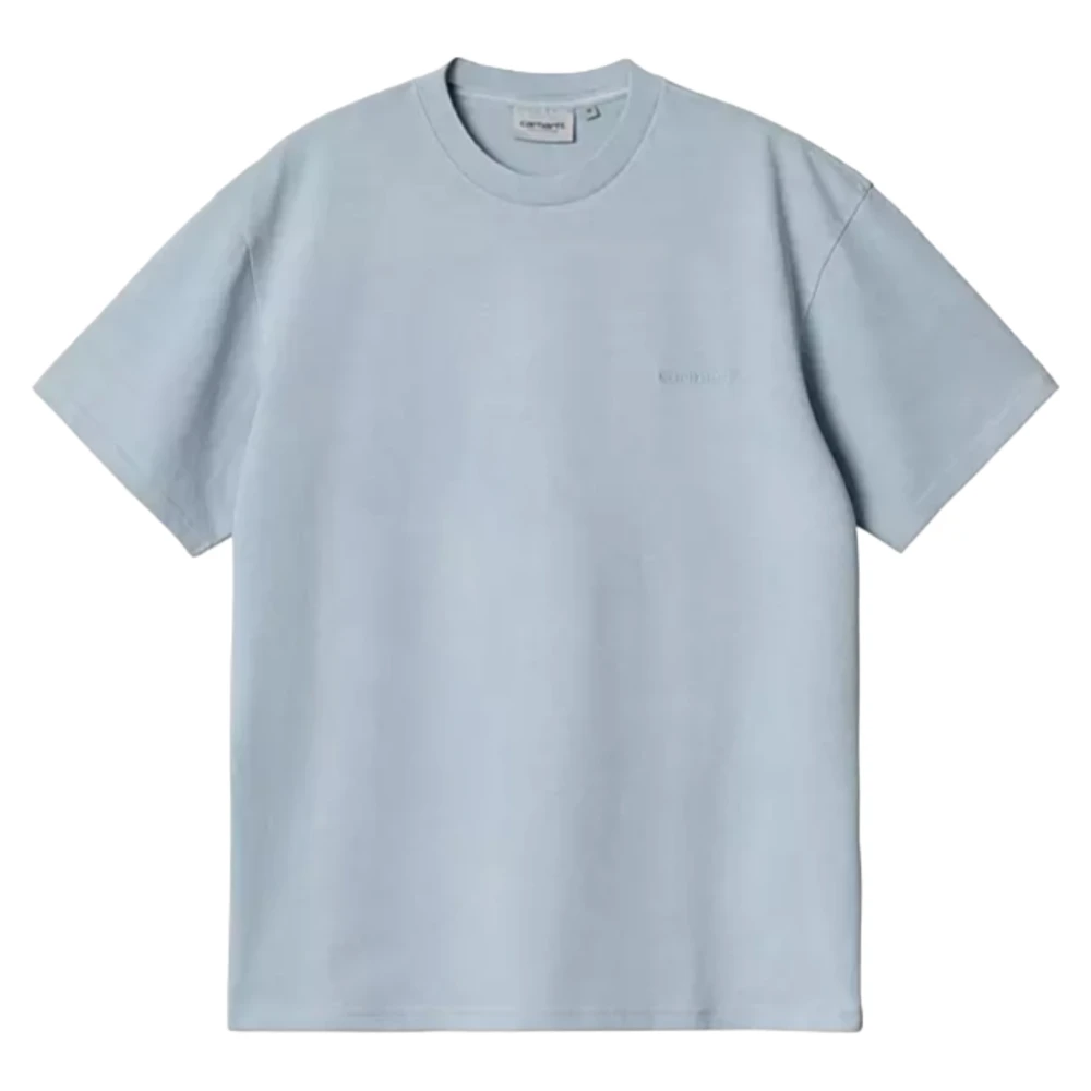 Carhartt WIP Duster Script T-Shirt Misty Sky Blue Heren