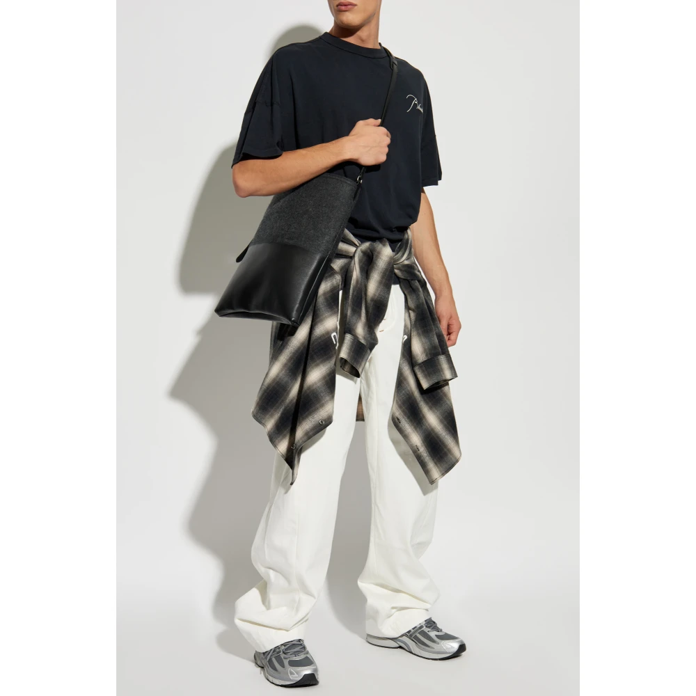 Rhude T-shirt met geborduurd logo Black Heren