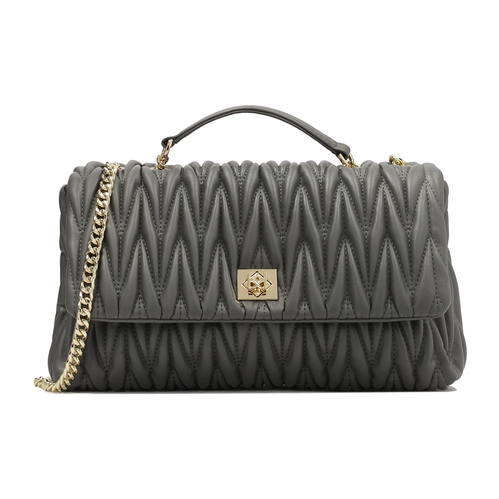 Kazar Grijze kettinghandtas met opvallend quilten Gray Dames