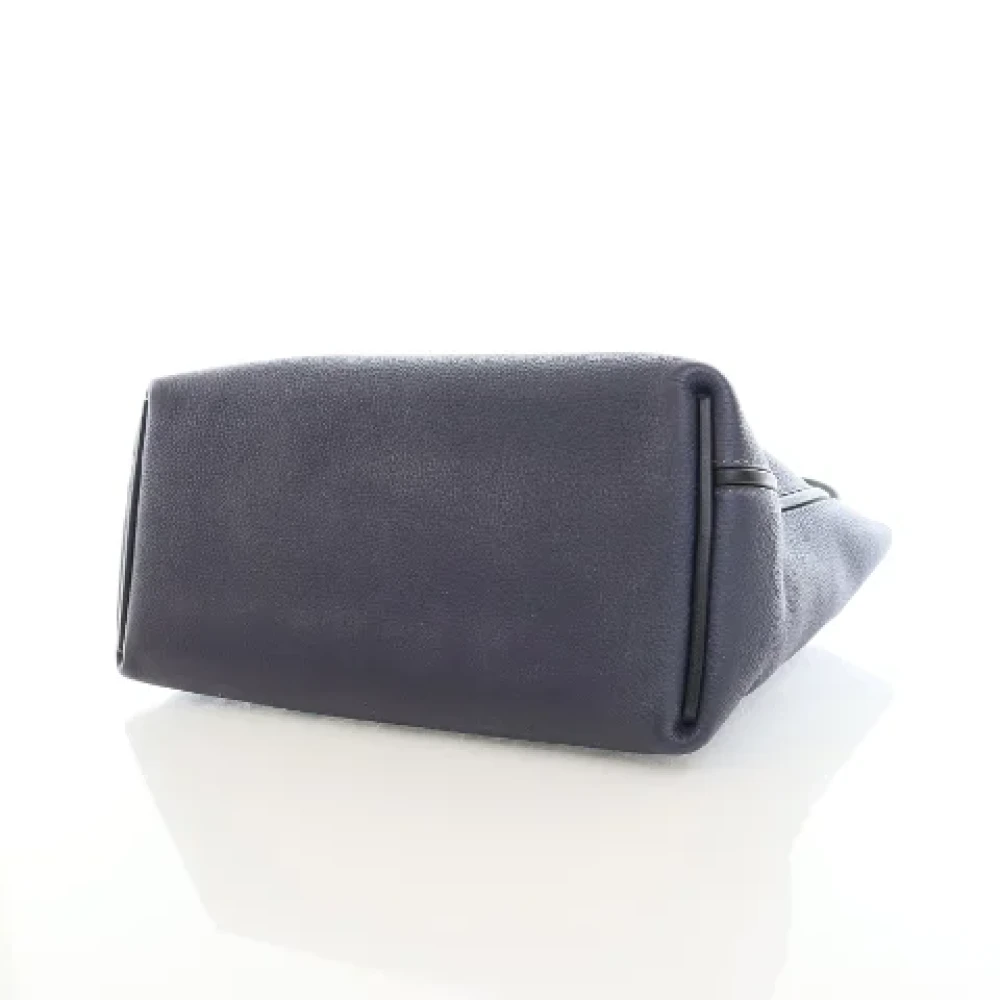 Hermès Vintage Pre-owned Leather handbags Blue Dames