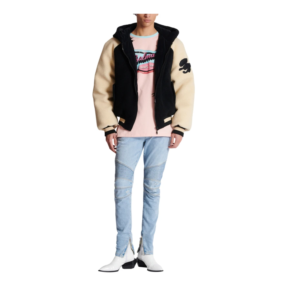 Balmain Losse Miami bedrukte T-shirt Multicolor Heren