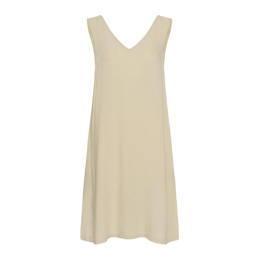 Kaffe Eenvoudige Veergrijze Jurk Beige Dames