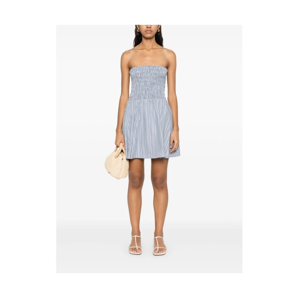 Faithfull the Brand Korenbloemblauwe Vierkante Hals Jurk Blue Dames