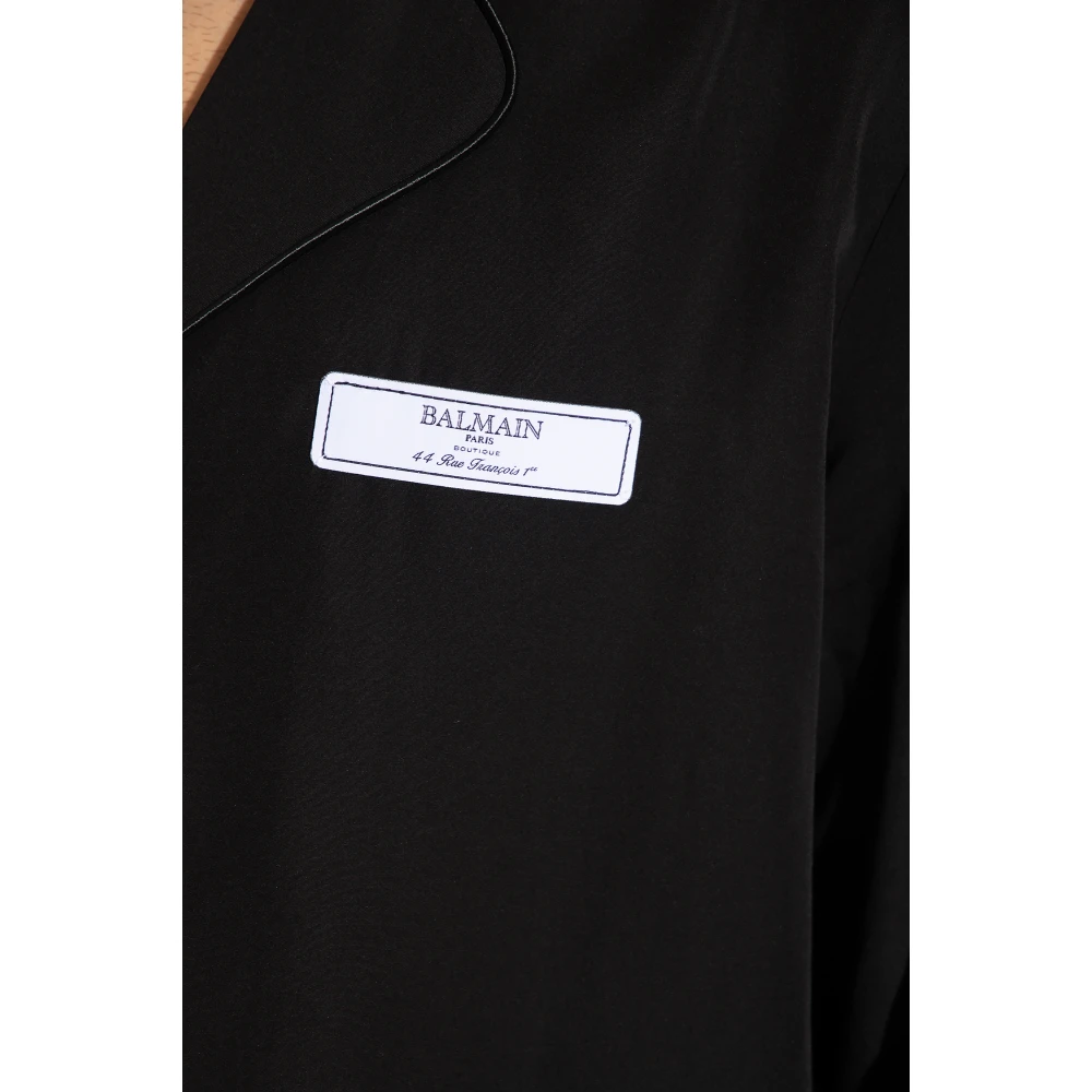 Balmain Shirt met logo Black Heren