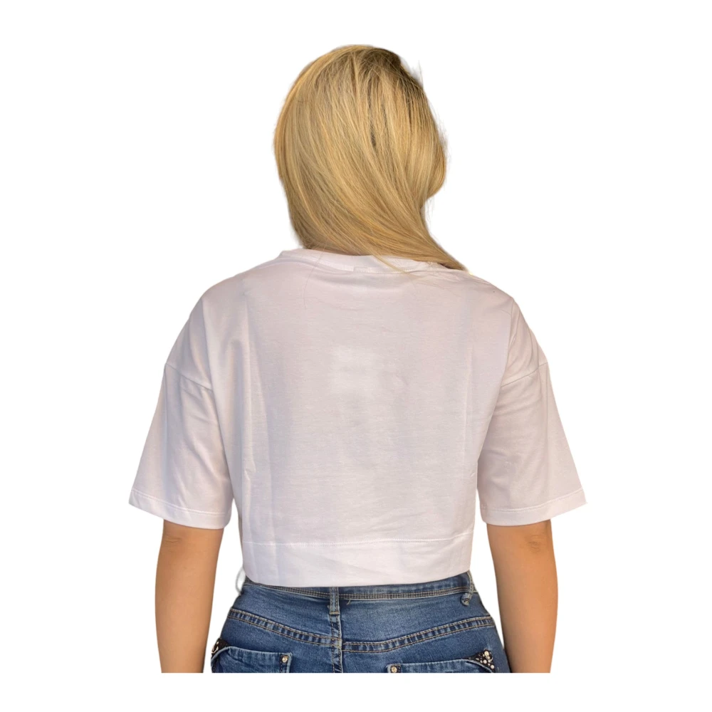 Moschino Casual Katoenen T-shirt White Dames