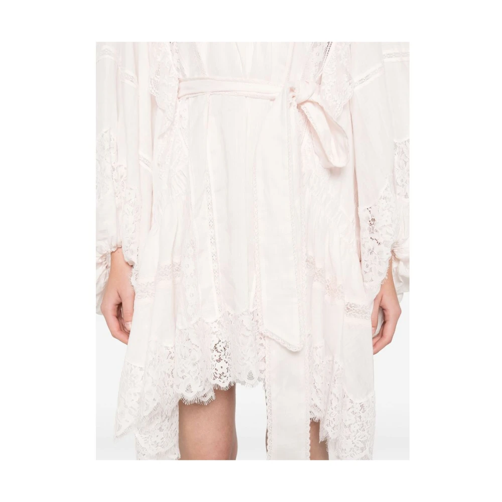 Zimmermann Roze Kant Jurk met Kristal Knopen Pink Dames