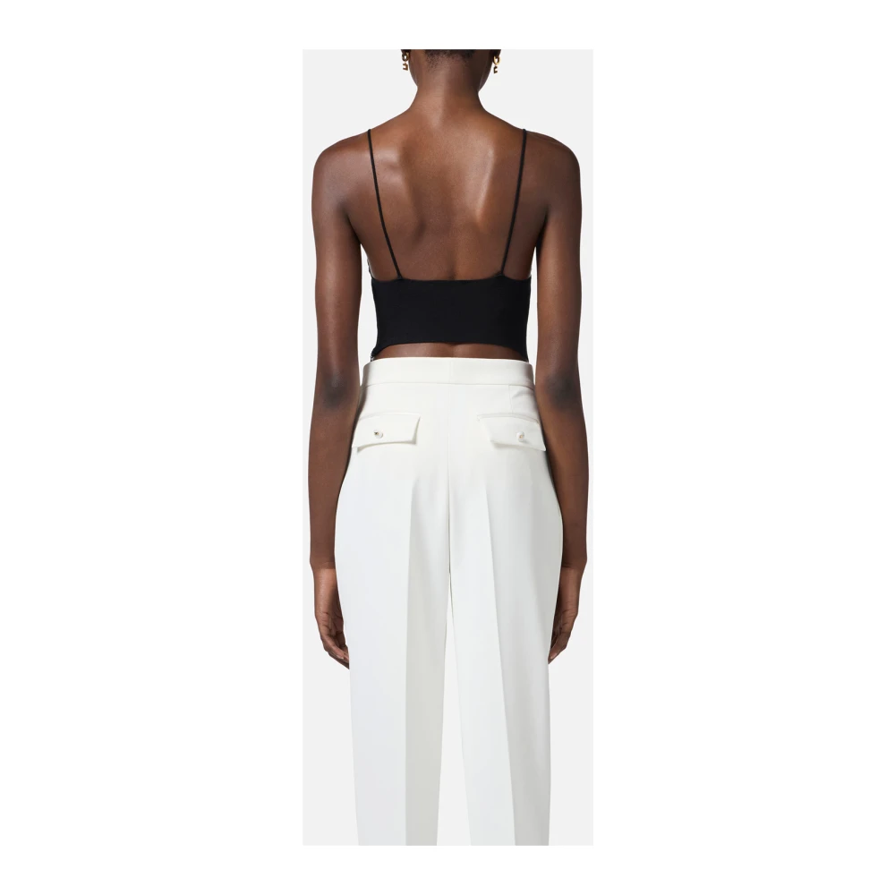 Elisabetta Franchi Zwarte Top voor Vrouwen Black Dames