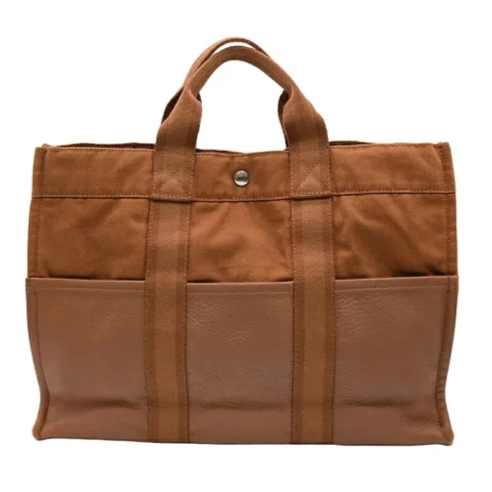 Hermès Vintage Pre-owned Canvas handbags Brown Dames