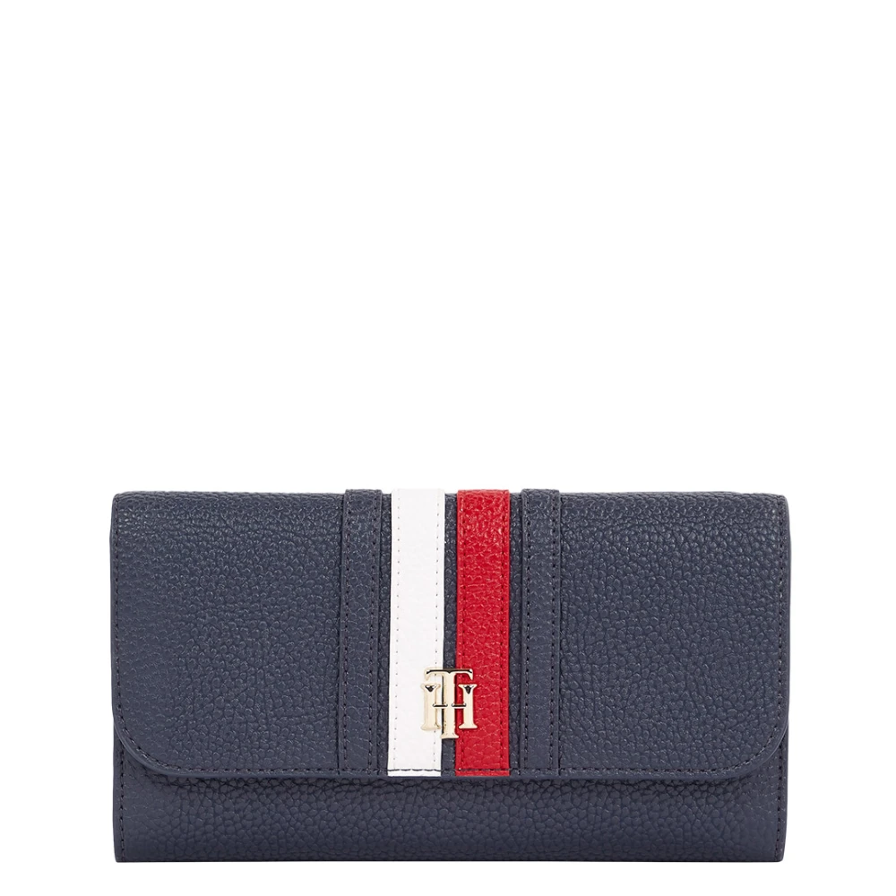 Tommy Hilfiger TH Elemento Grote Flap Portemonnee Corp. Blue Dames