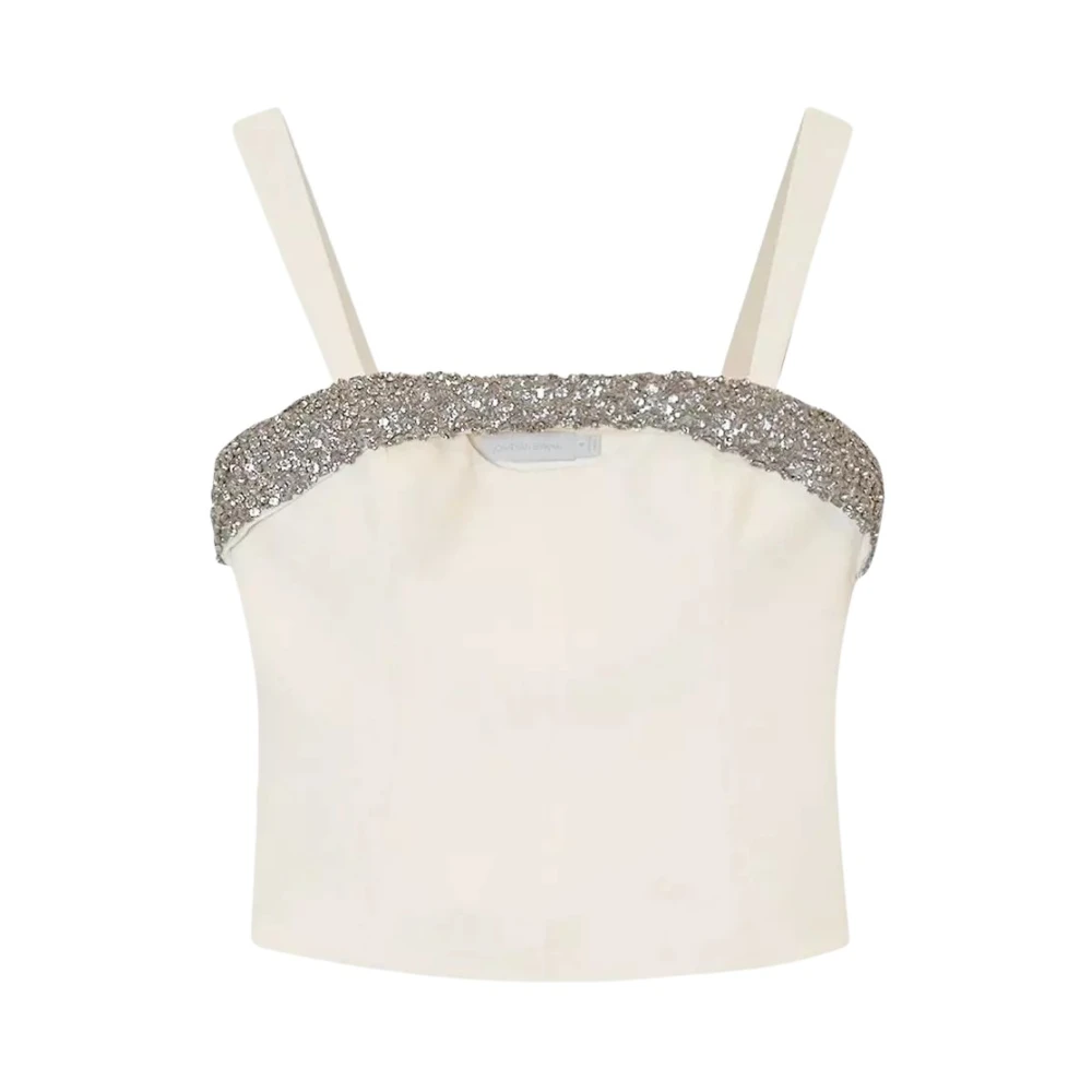 Simkhai Kristalversierde Roomtop White Dames