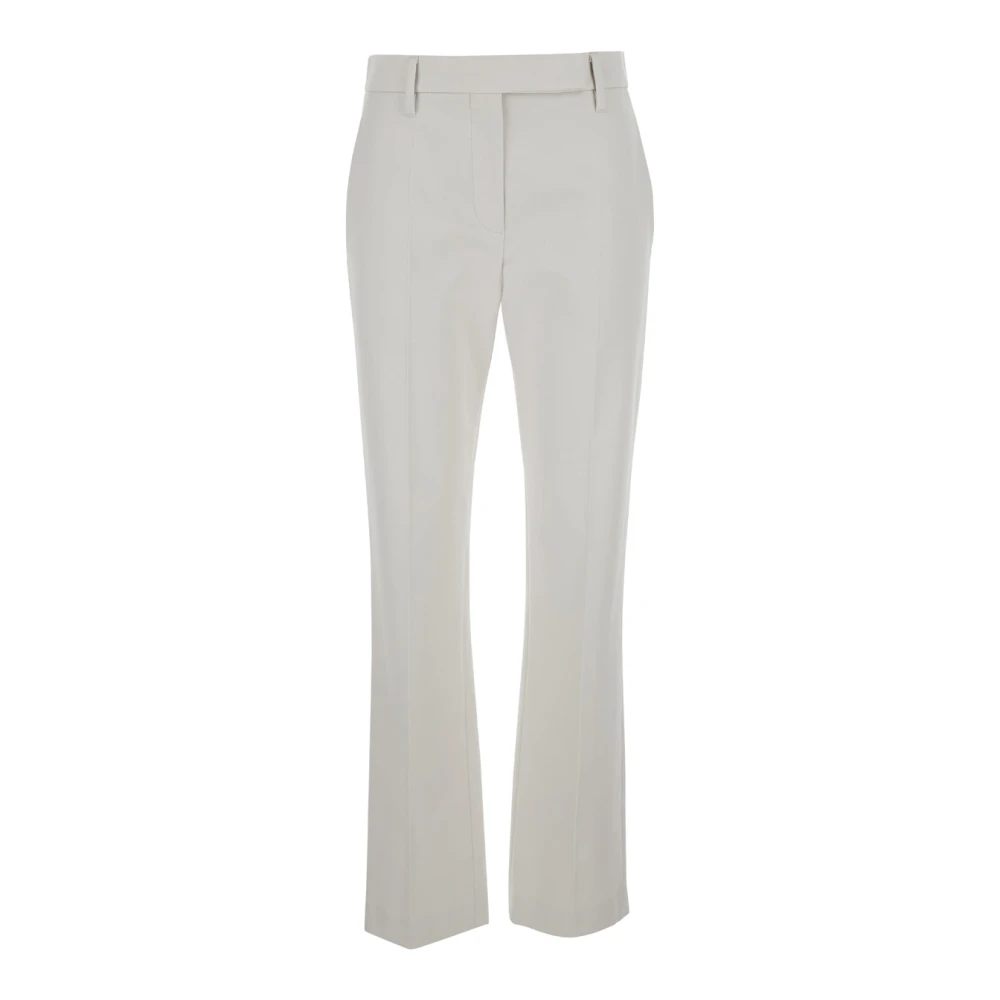 BRUNELLO CUCINELLI Witte Slim Fit Broek White Dames