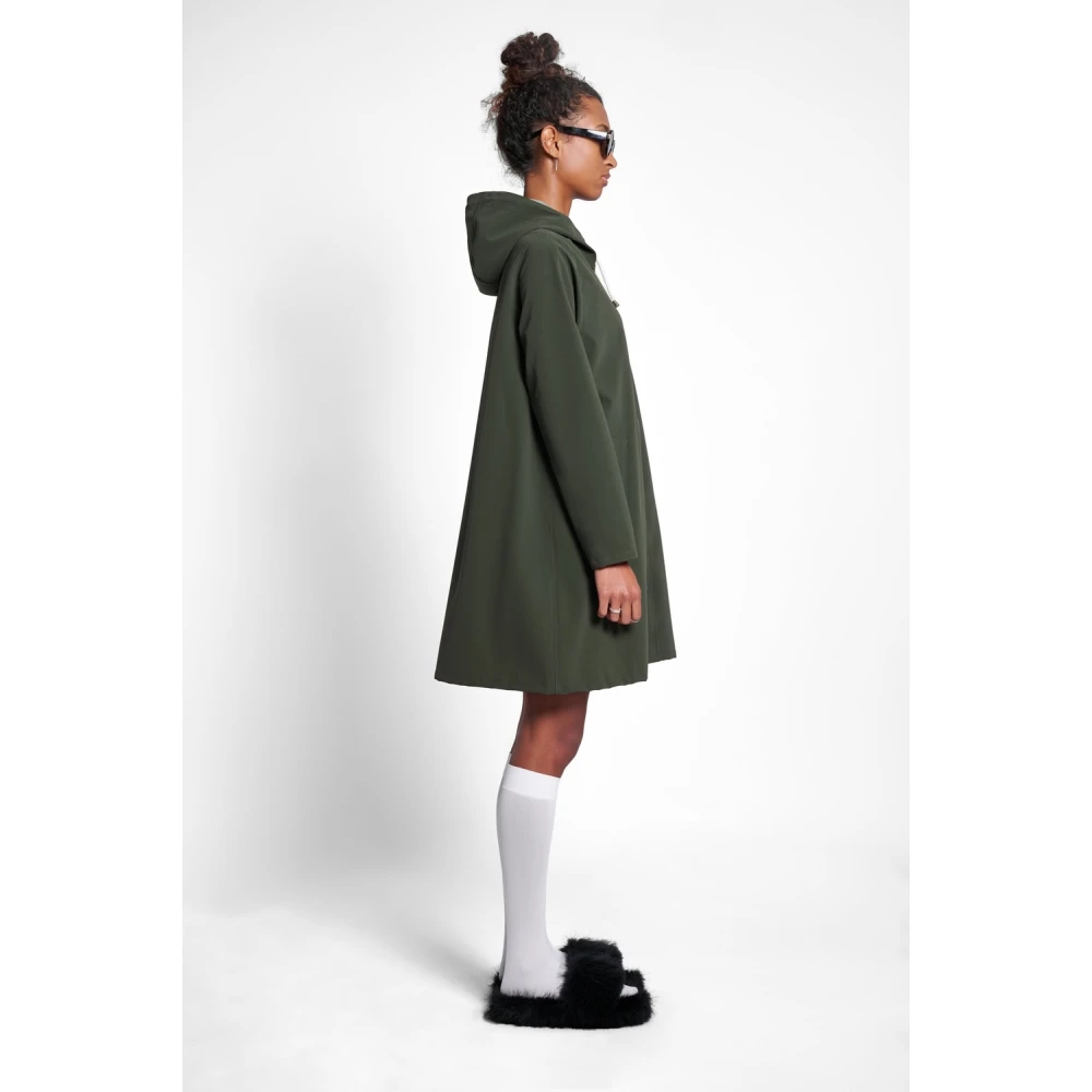 Stutterheim Lichtgewicht Matte A-Lijn Regenjas Green Dames