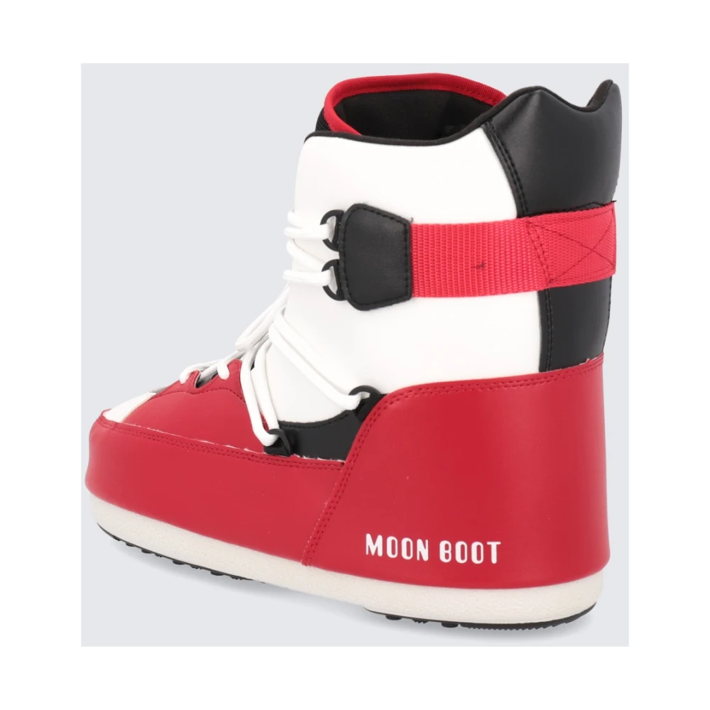 moon boot Bicolor Mid Sneaker met Logo Red Heren