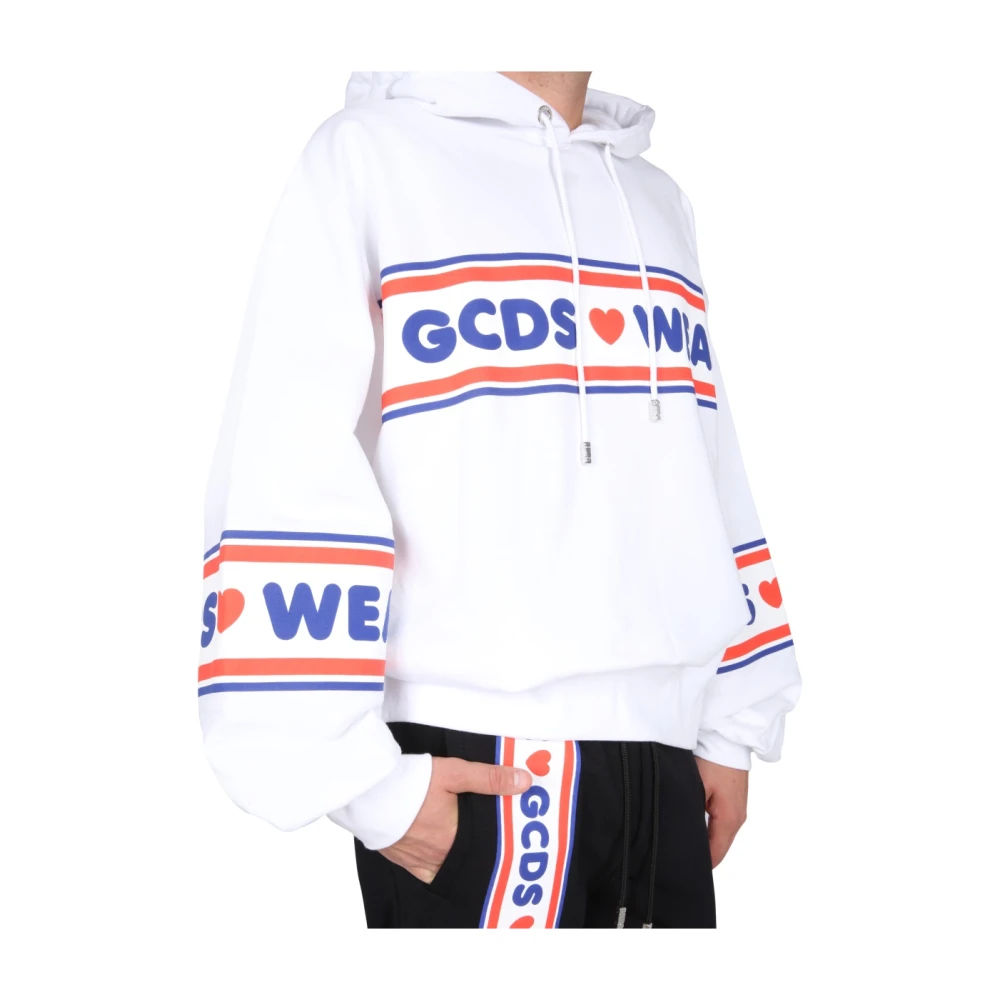 Gcds Hoodie White Heren