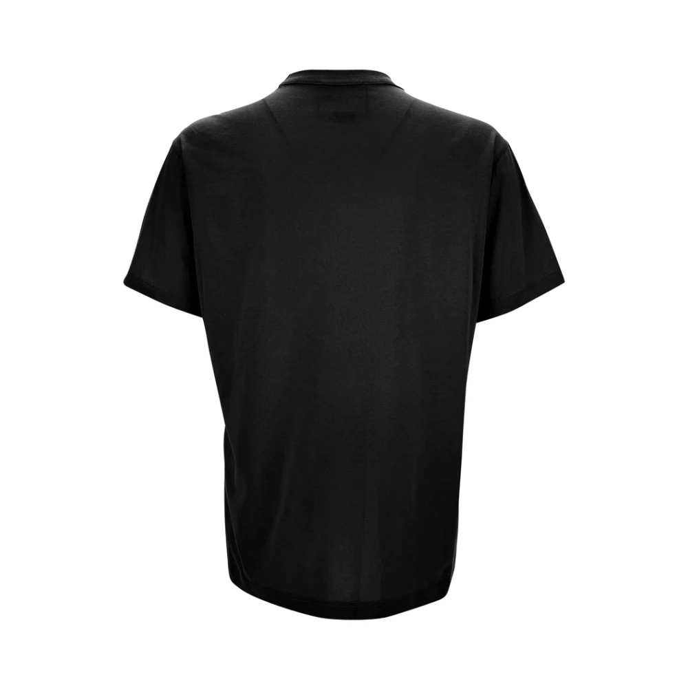 Versace Jeans Couture Zwart Logo Print Crew Neck T-shirt Black Heren