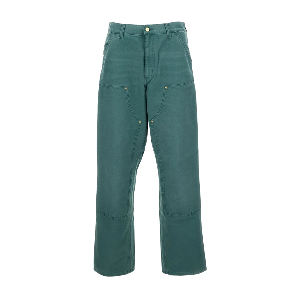 Carhartt Wip Men's Green Straight Fit Jeans, W32, Double Knee Pant