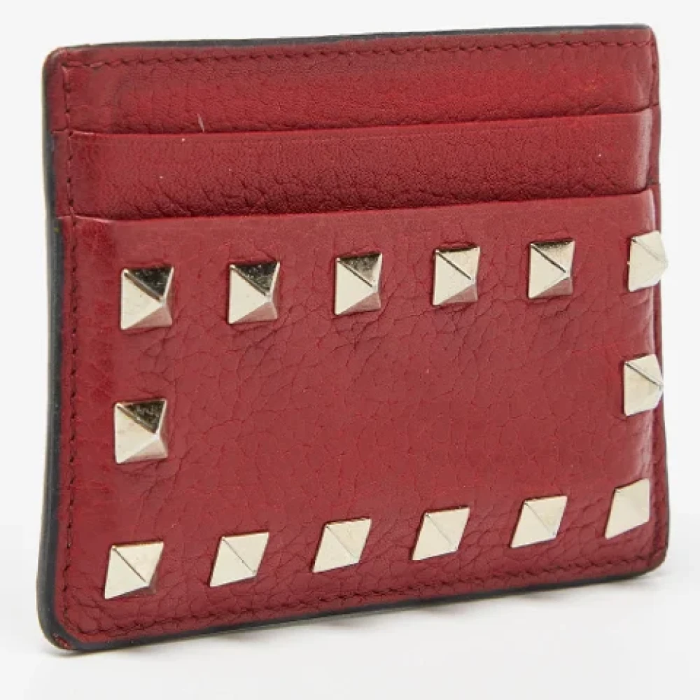 Valentino Vintage Pre-owned Leather wallets Red Dames