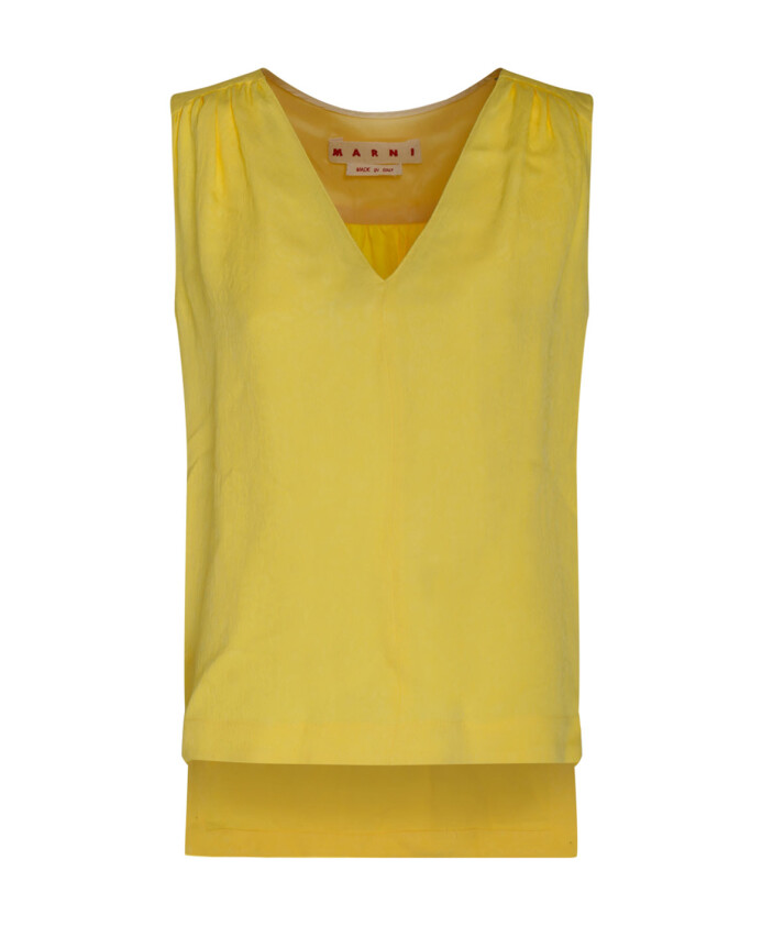 lemon-jacquard-ruched-top