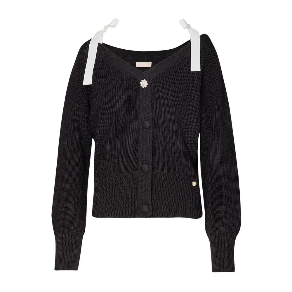 Liu Jo Wollen trui met strikjes Black Dames