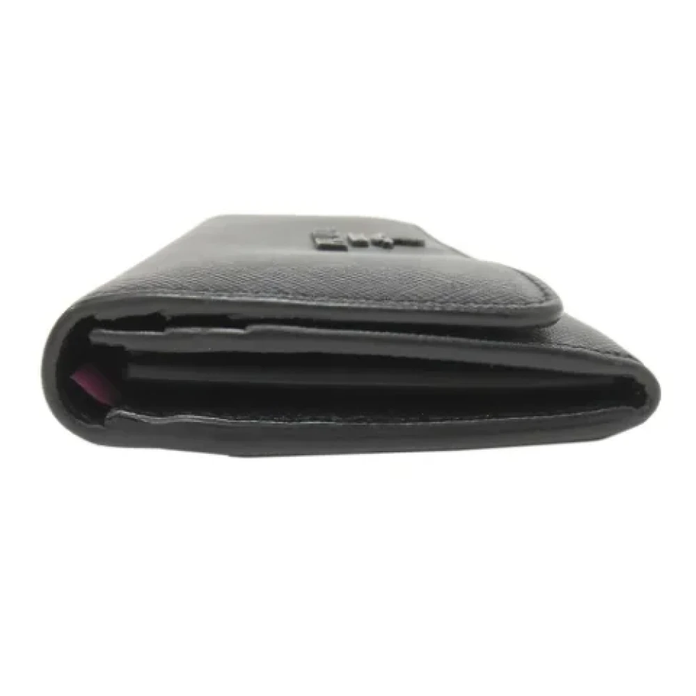 Prada Vintage Pre-owned Leather wallets Black Dames