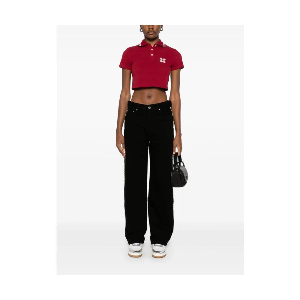 Amiri Bordeaux Rood-Witte Streeptrui Red Dames