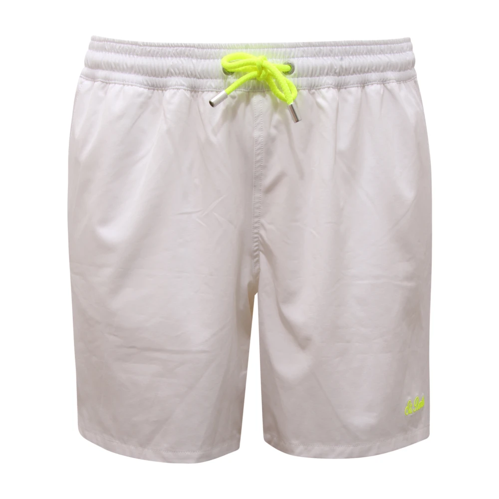 Mc2 Saint Barth Men's White Beachwear, Xl, Comfort Swim Shorts