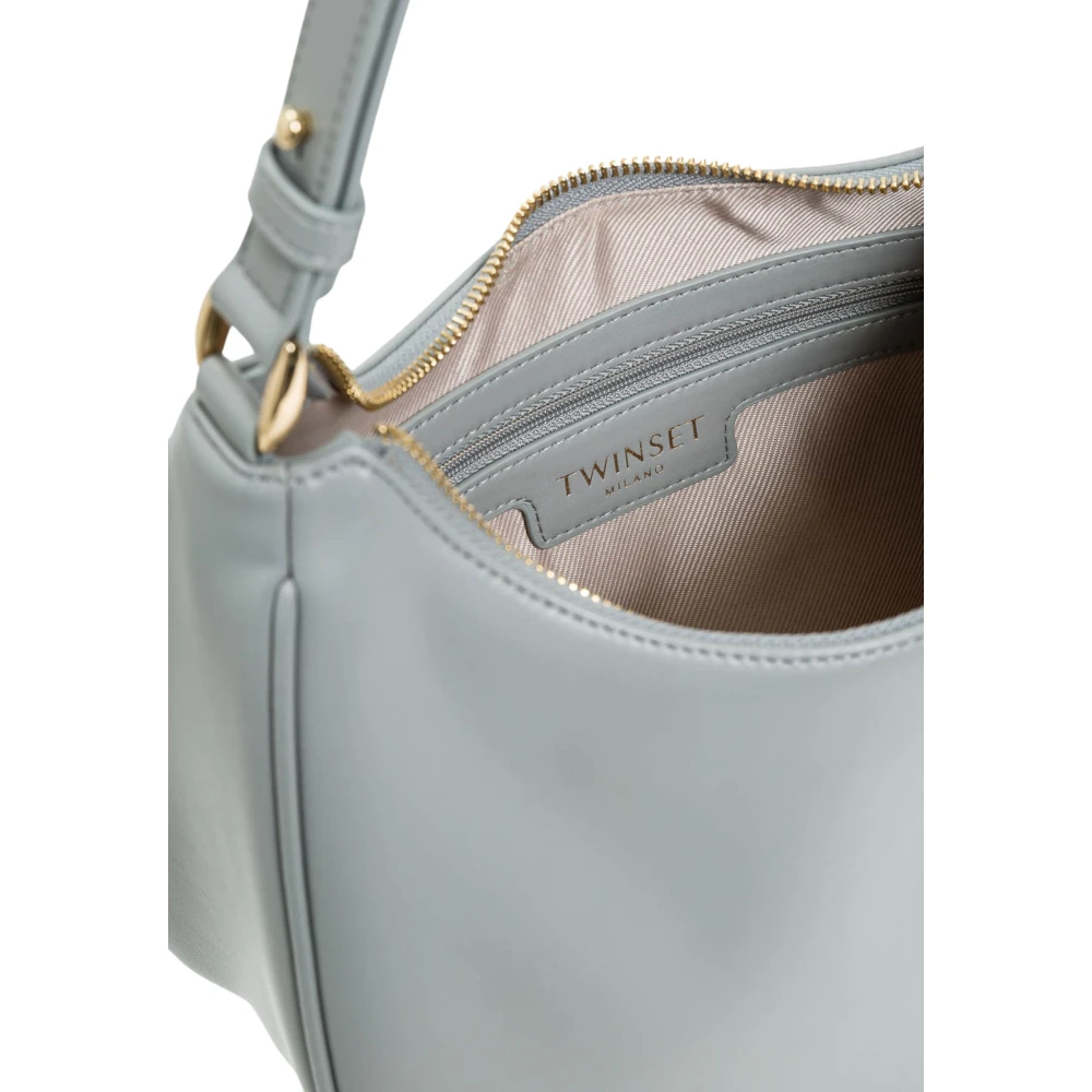 Twinset Grijze Handtas met Textiel Stofzak Gray Dames