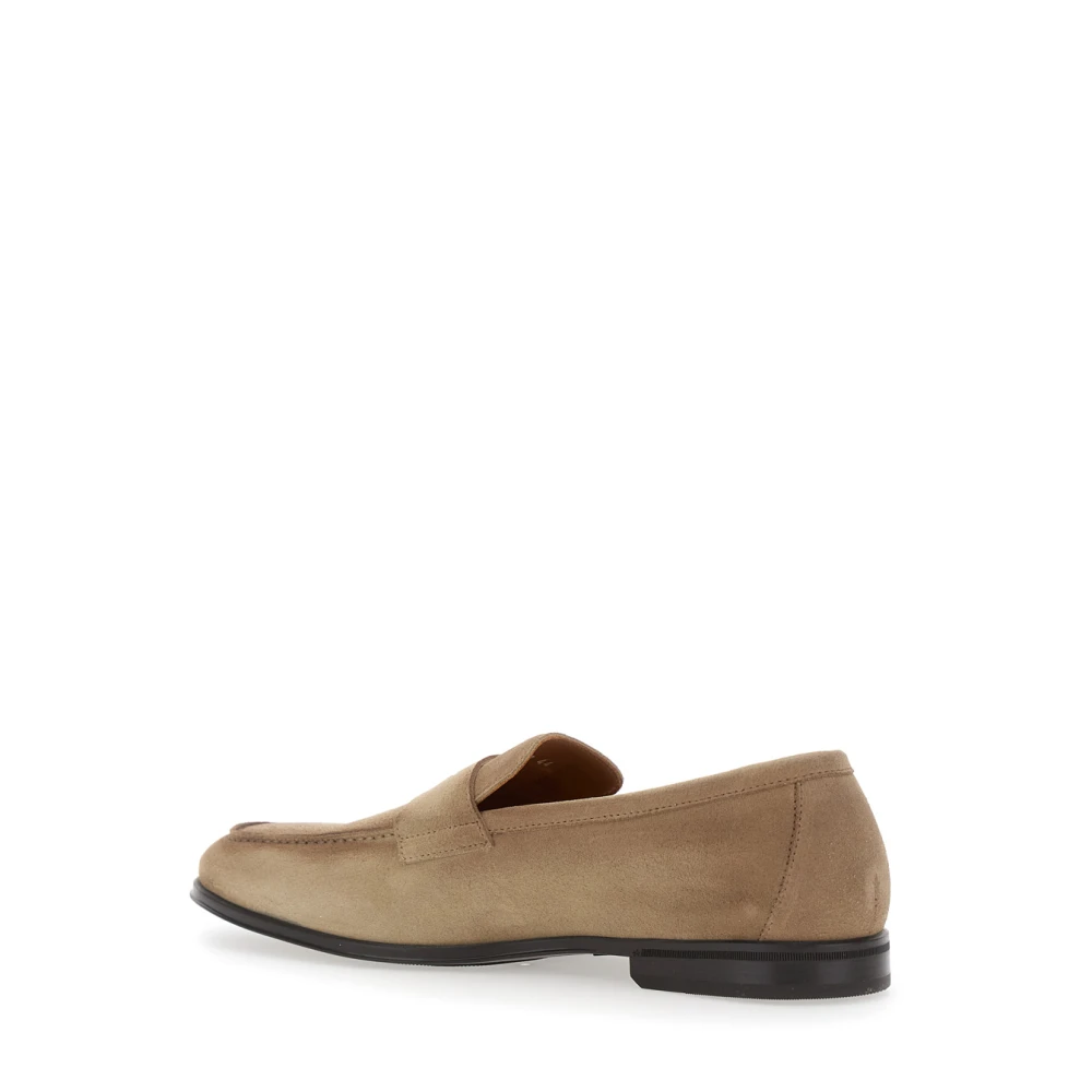 Doucal's Beige Slip-On Loafers in leer Beige Heren