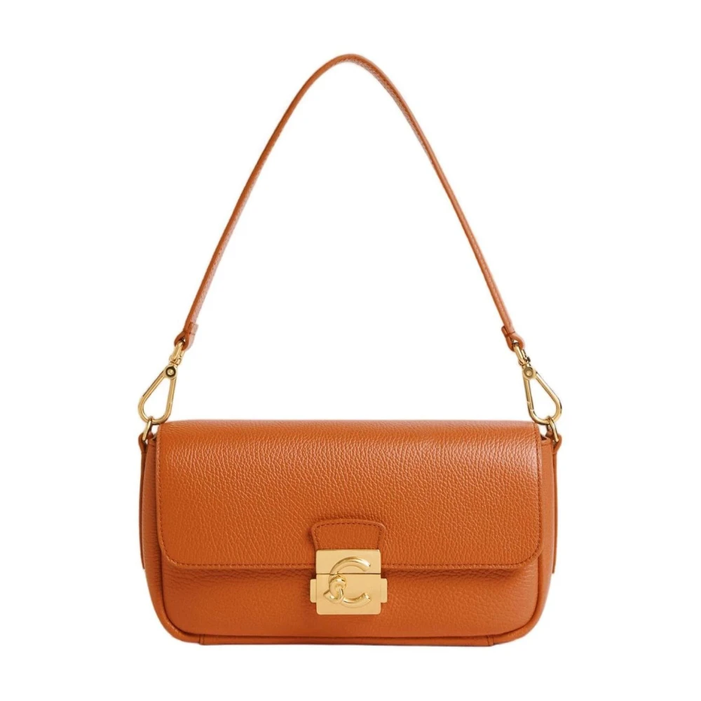 Coccinelle Women's Orange Shoulder Bags, One Size, C-Me Lock Medium Shoulder Bag