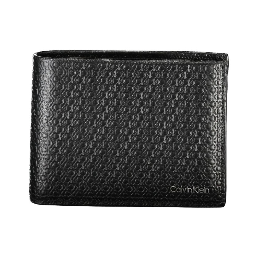 Calvin Klein Elegante zwarte leren portemonnee met RFID-blokkering Black Heren