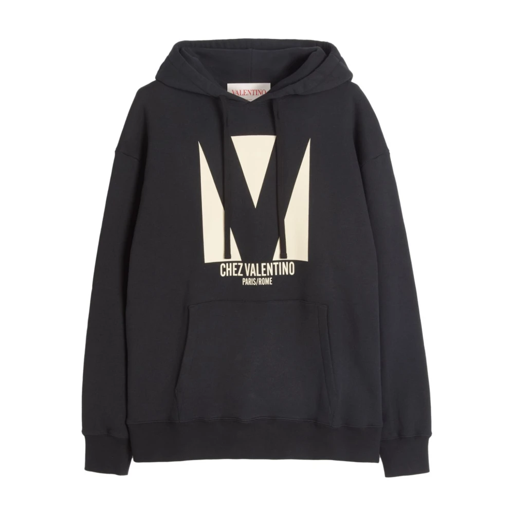 Valentino Garavani Men's Black Hooded Sweatshirt Casual Style - Hoodies - M - Sweatshirts & Hoodies
