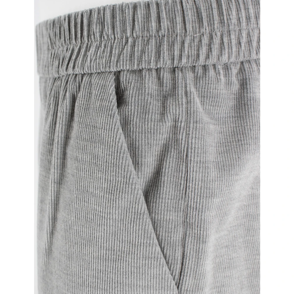 Le Tricot Perugia Klassieke elastische taille sigarettenbroek Gray Dames
