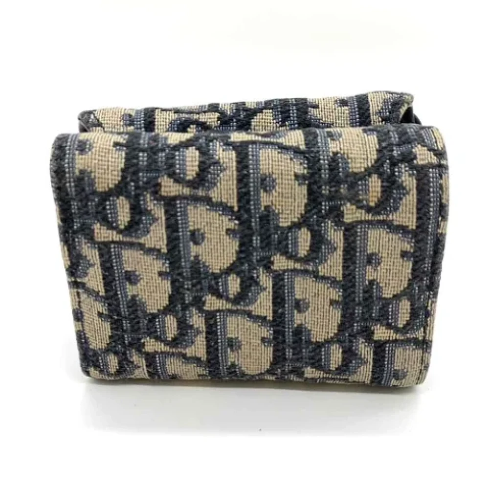 Dior Vintage Pre-owned Canvas wallets Blue Dames