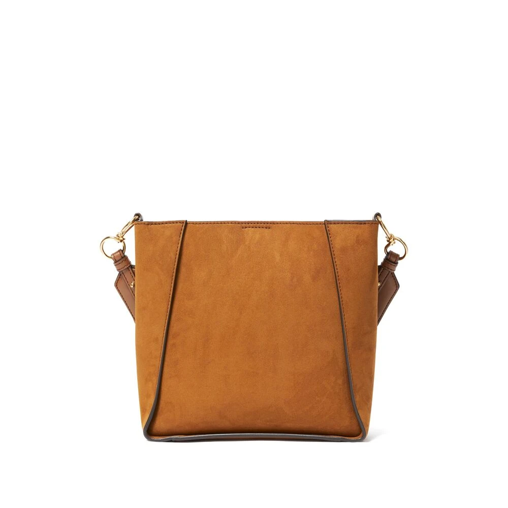 Stella Mccartney Bruine Nep Suede Studs Tas Brown Dames