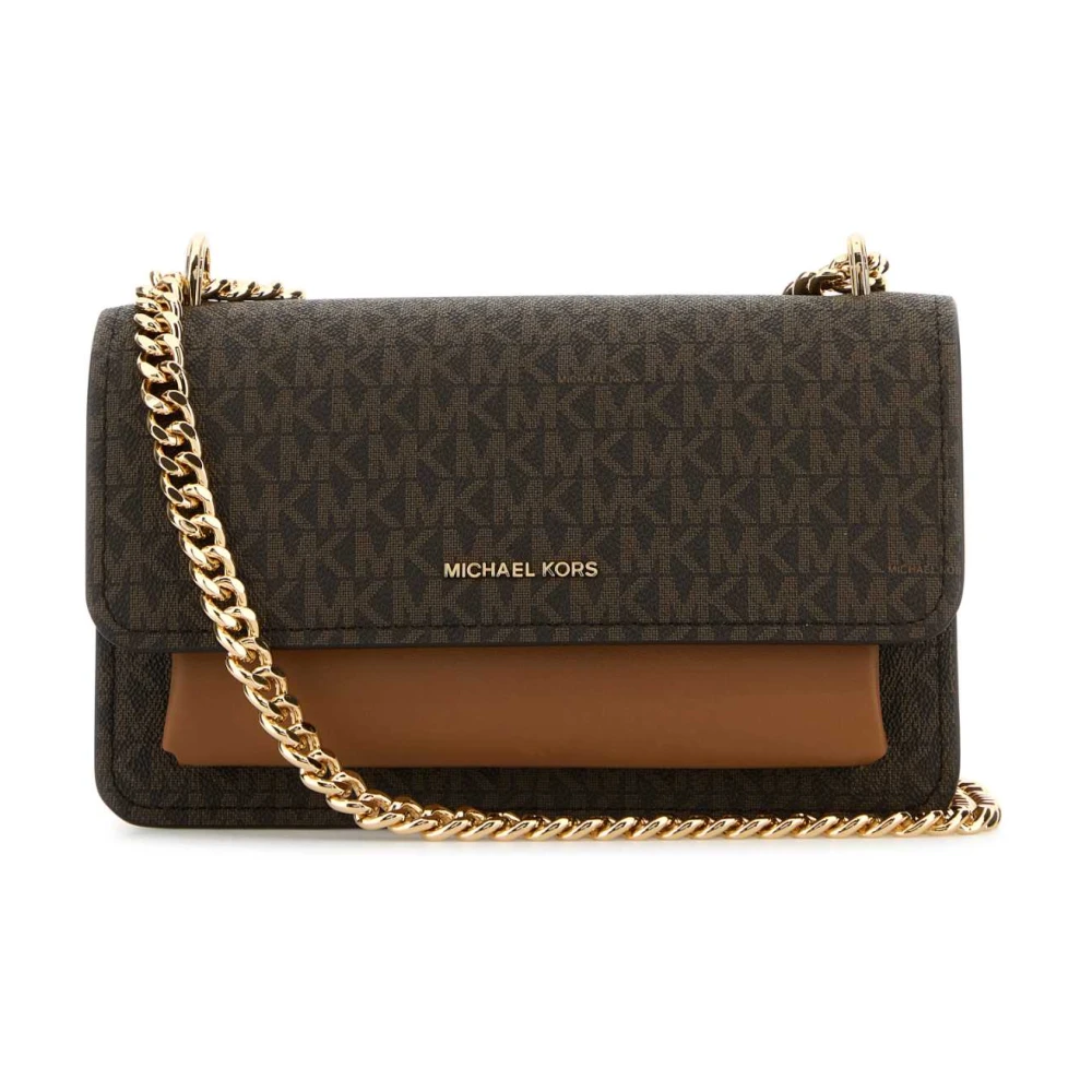 Michael Kors Claire Canvas Schoudertas Brown Dames
