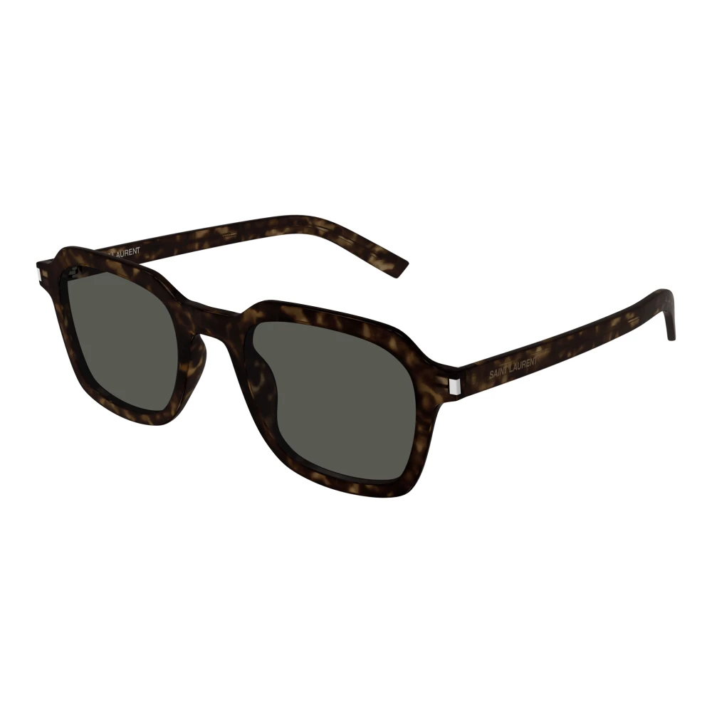 Saint Laurent Unisex Brown Sunglasses, 49 Mm, Slim Sunglasses Black Frame