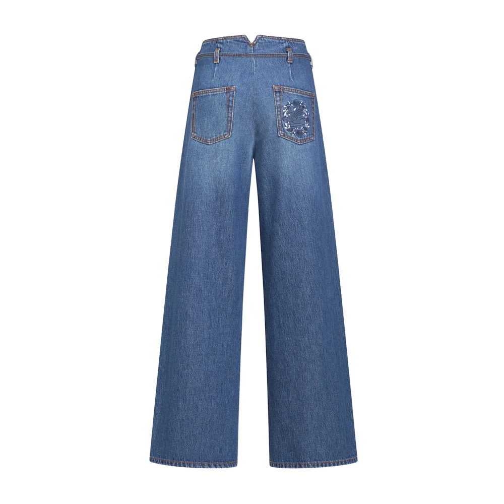 ETRO Wide Jeans Blue Dames