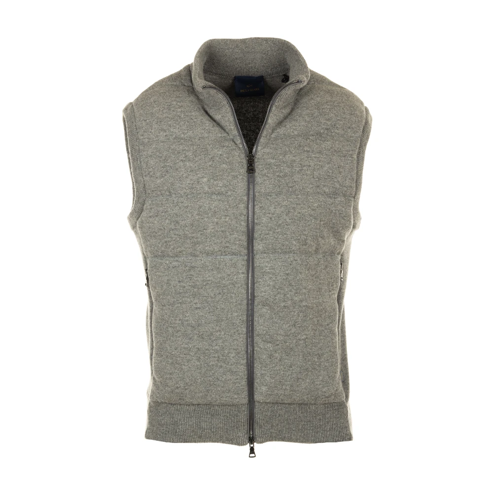 PAUL & SHARK Grijze Sweater Full Zip Gilet Gray Heren