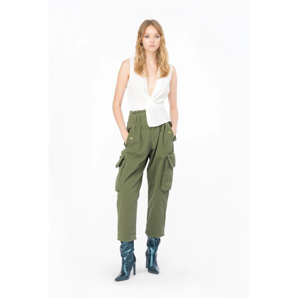 pinko Mouwloze top van zijdeblend White Dames